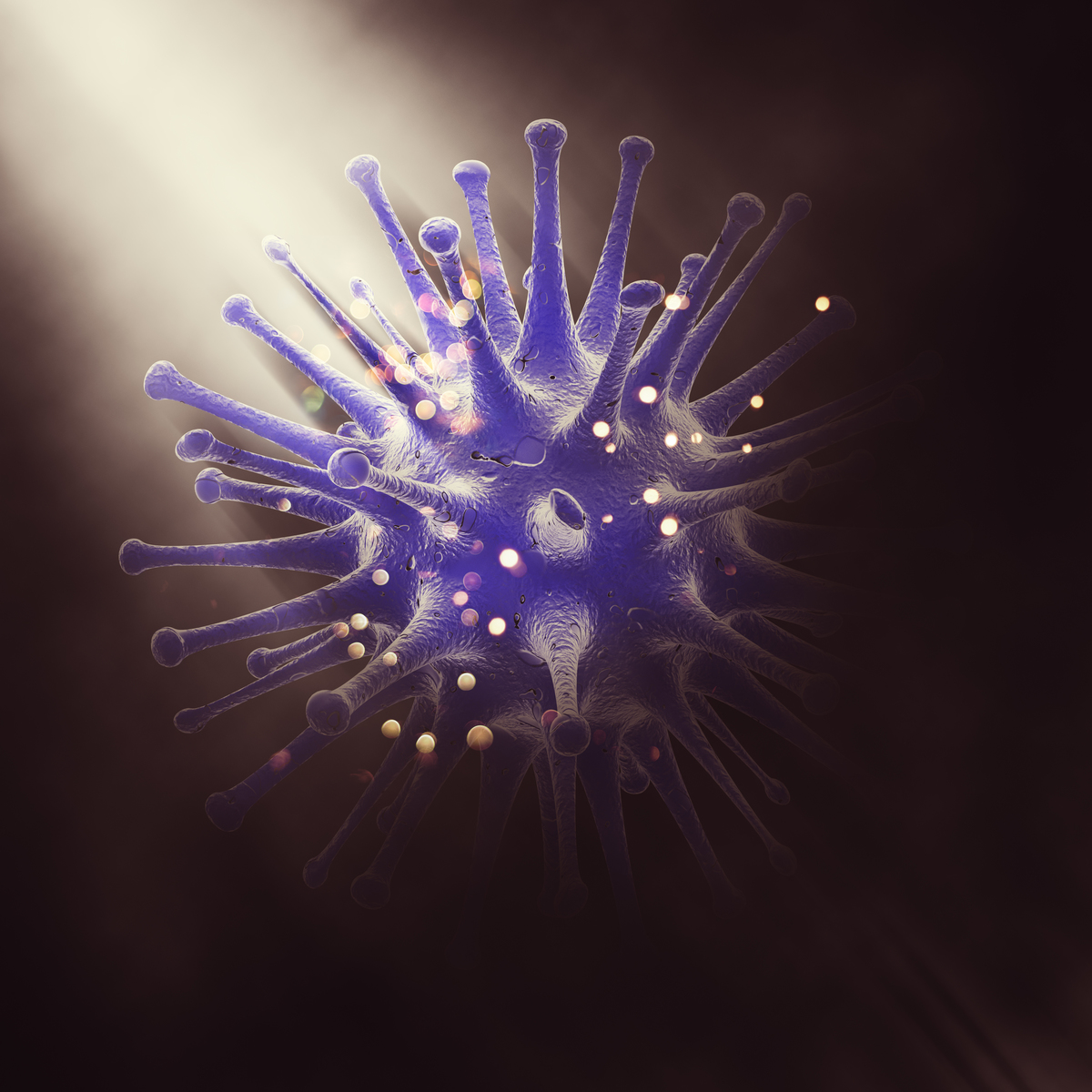3D medical background with virus cell